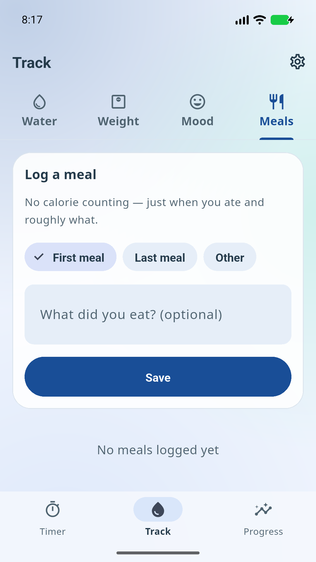 Meal log